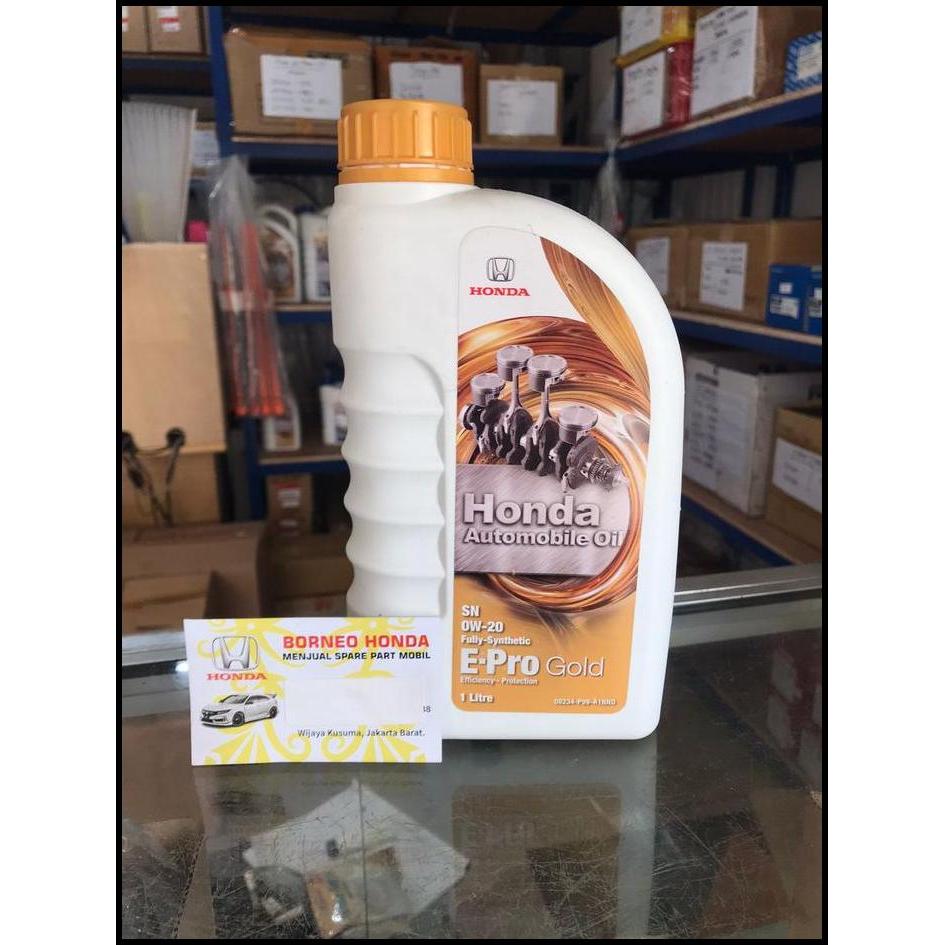 GRATIS ONGKIR OLI MESIN SN 0W-20 OIL E-PRO GOLD FULL SYNTHETIC ASLI HONDA. MOBIL JAZZ, CITY, MOBILIO