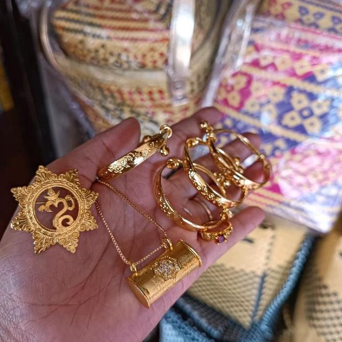 set gelang bayi 3 bulanan gelang kalung blandong cincin bros bayi