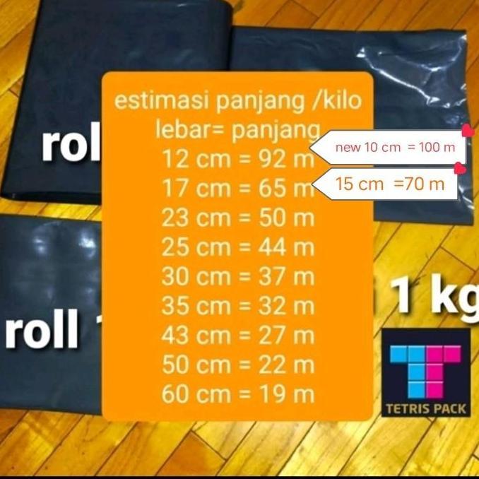 Confezione- Plastik Roll Packing Hitam