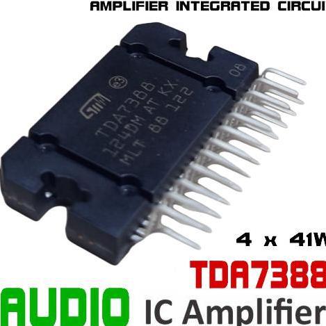 TDA 7388 4 X 41 WATT RMS QUAD AUDIO POWER AMPLIFIER 4 CHANNEL TDA7388