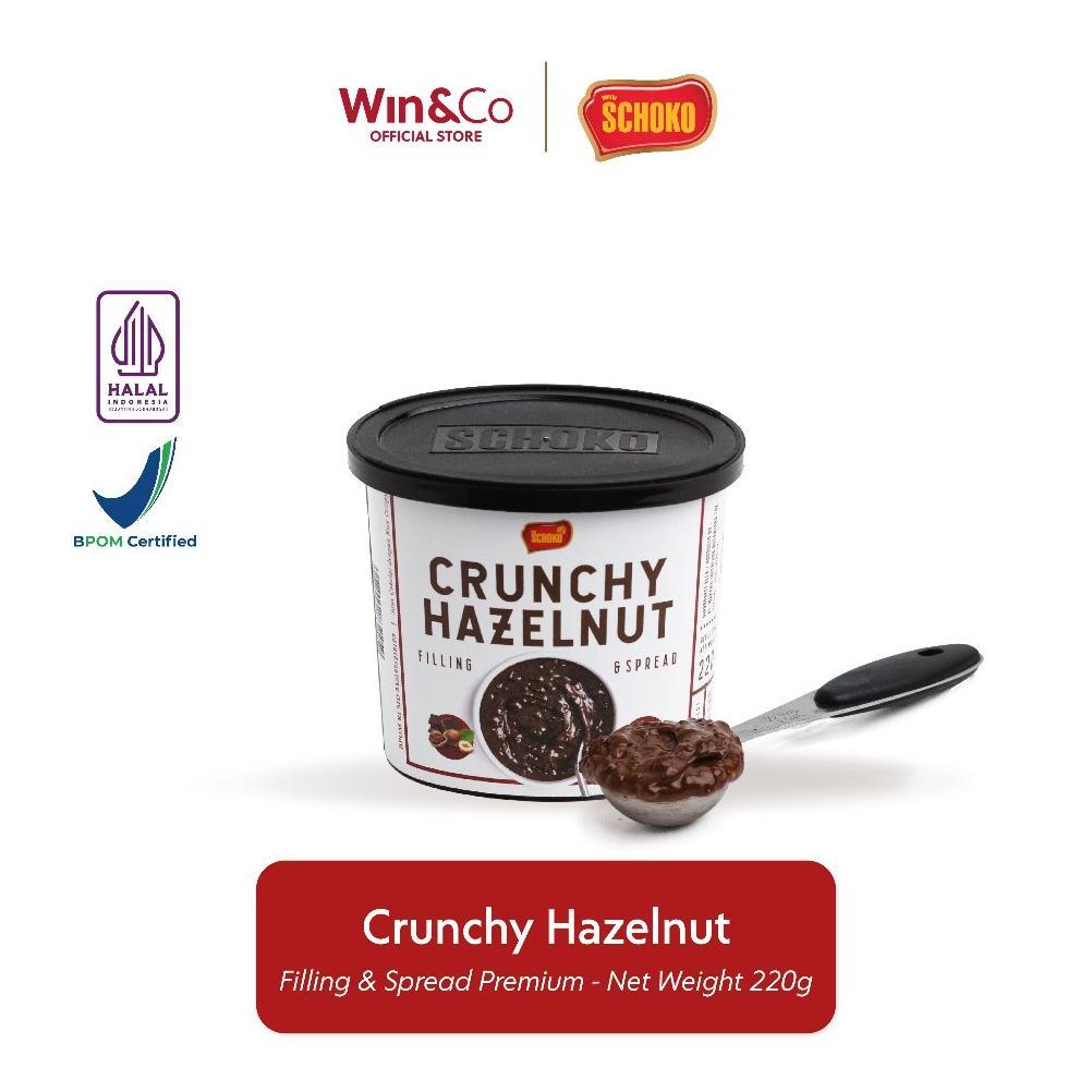 Stockready Schoko Crunchy Hazelnut Filling & Spread / Selai Cokelat Hazelnut - 220G
