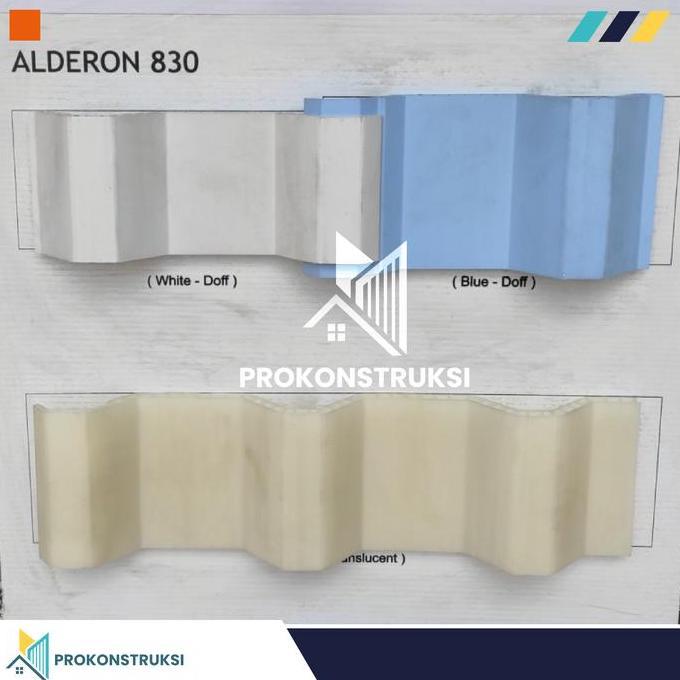 Antimateri- Alderon R830 (Natural/Transparan) Atap Upvc 10Mm Garansi Resmi 10 Thn