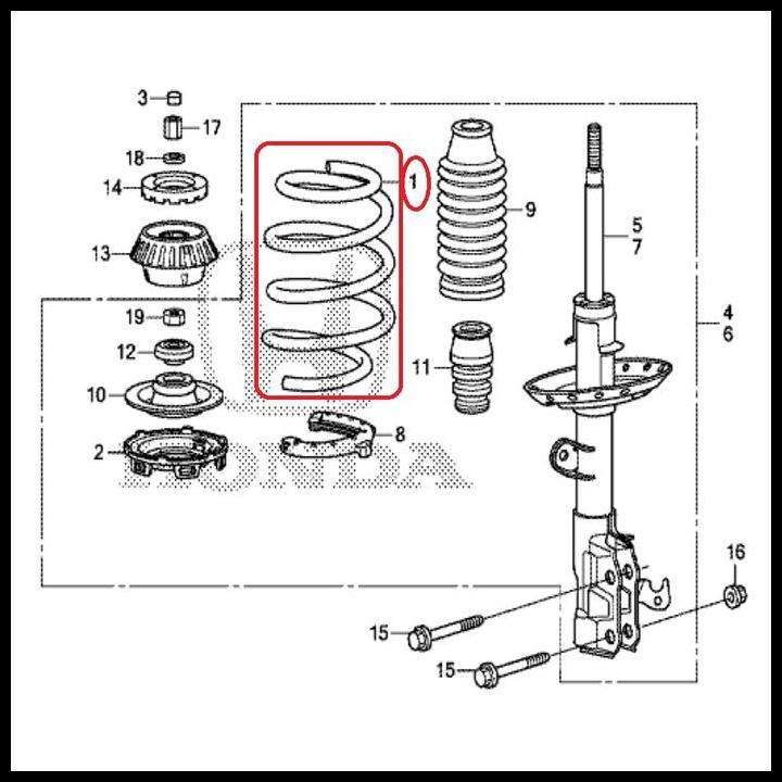 DISKON PER SHOCK BREAKER JAZZ GE8 2008-2013 ORIGINAL 