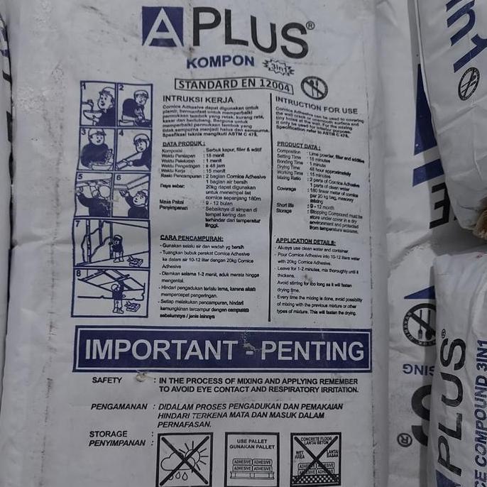 Potere- Kompon Gypsum Aplus Cornice / Kompon Gipsum Aplus Cm Baja