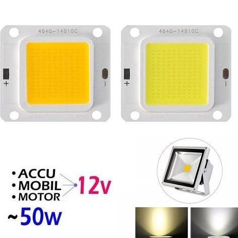 HIGH POWER LED 50W COB KOTAK HPL INPUT LANGSUNG AKI ACCU DC 12V DC LAMPU SOROT MOTOR MOBIL 50 WATT