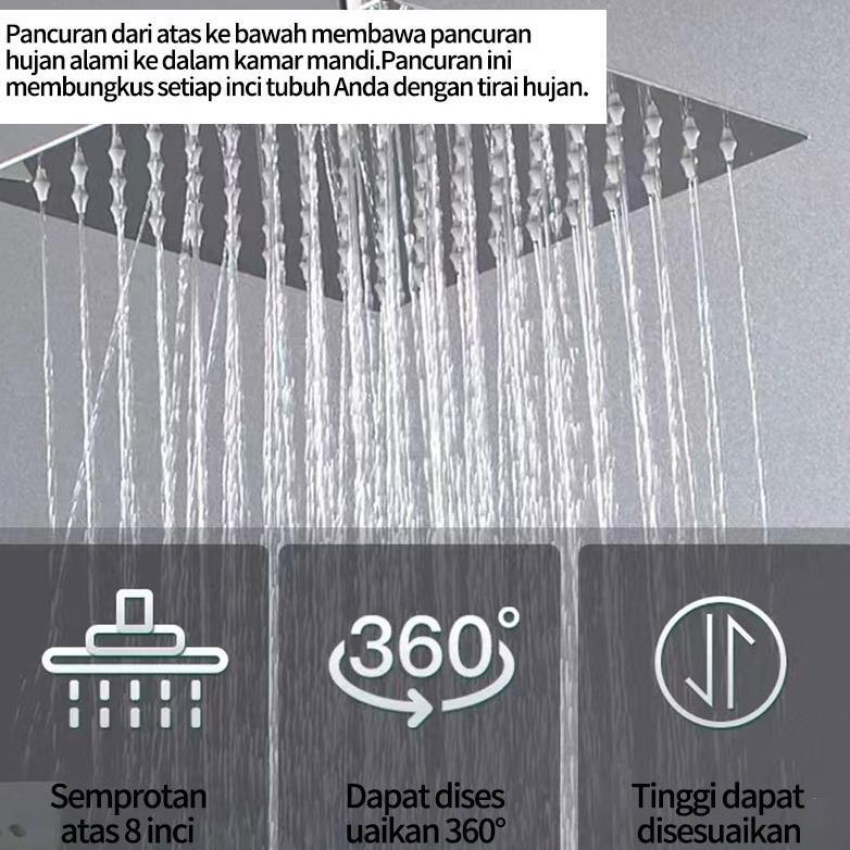 Shower Kamar Mandi 1 Set + Kran Cabang/Shower Mandi Set Stainless/Mandi Shower Set Full Stainless Sh