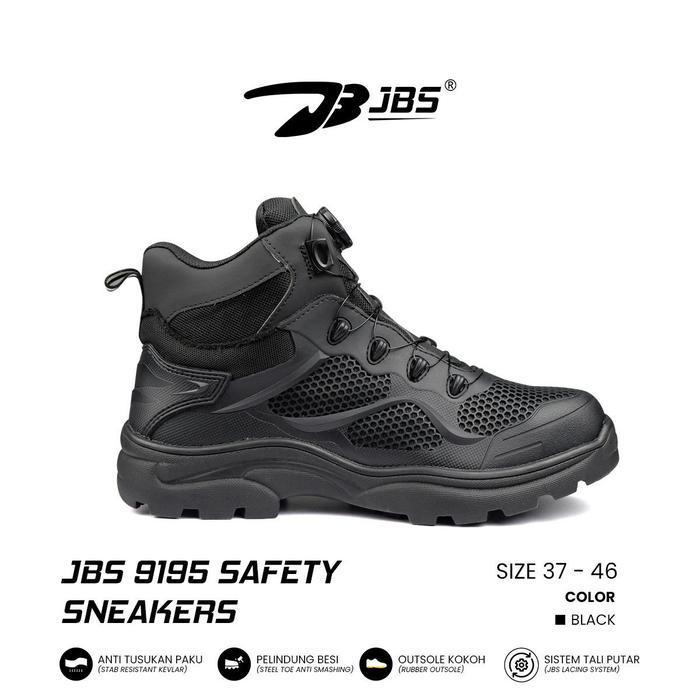 Bisa Cod - Sepatu Safety Outdoor Tactical Tali Putar / Sepatu Jbs 9195 Safety Sneakers Tali Putar / 