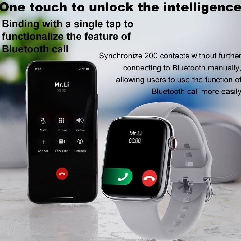 BESTPROMO SmartWatch i9 PRO MAX S Original Smartwatch 2.3 "HD Full Touch Screen Wireless Charge Blue