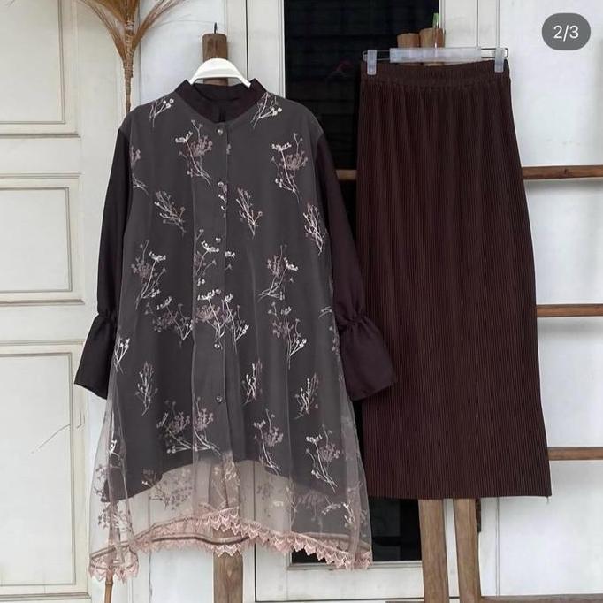 GFSHOP TURKE BROKAT (tunic saja / setcel / setrok) kondangan lebaran LA