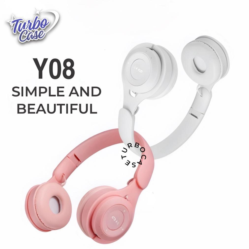 New Y08 Headphone Bluetooth Headset Wireless Macaron Y08 Stereo Headphone