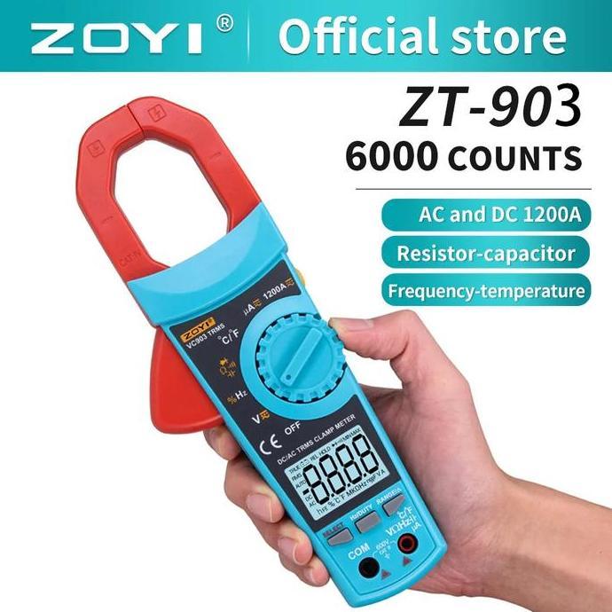 Hiyahiya- Zoyi Vc903 Auto Range Clamp Meter Tang Amper Digital Tang Ampere Ac Dc
