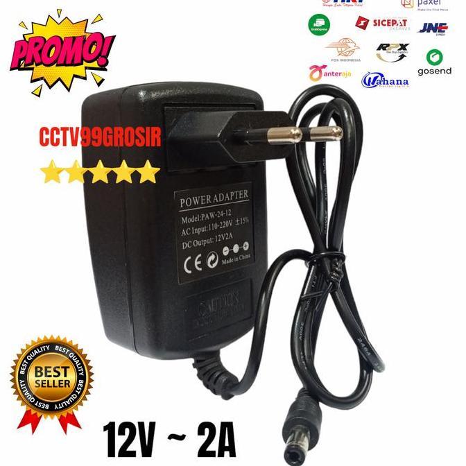 Sikkerhet- Adaptor Cctv 12V - 2A Adaptor Cctv
