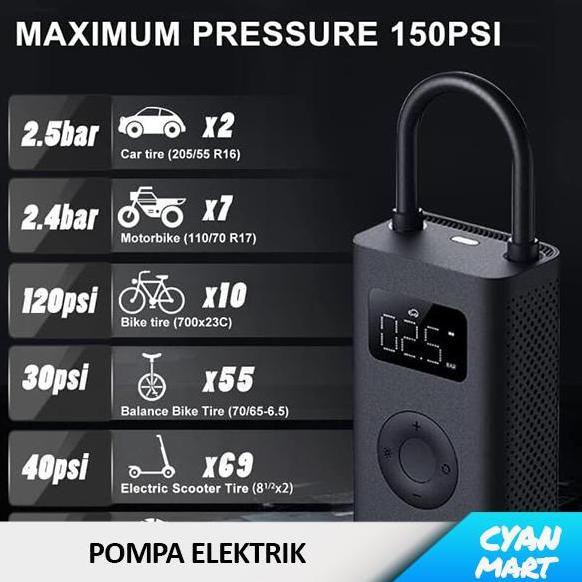 Kirimkirim- Pompa Sepeda Xiaomi Portable Compressor Pompa Ban Elektrik Original