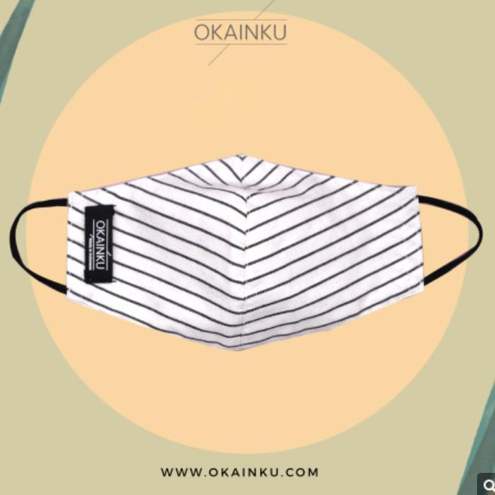 Bisa Cod - Okainku Masker Kain Off White