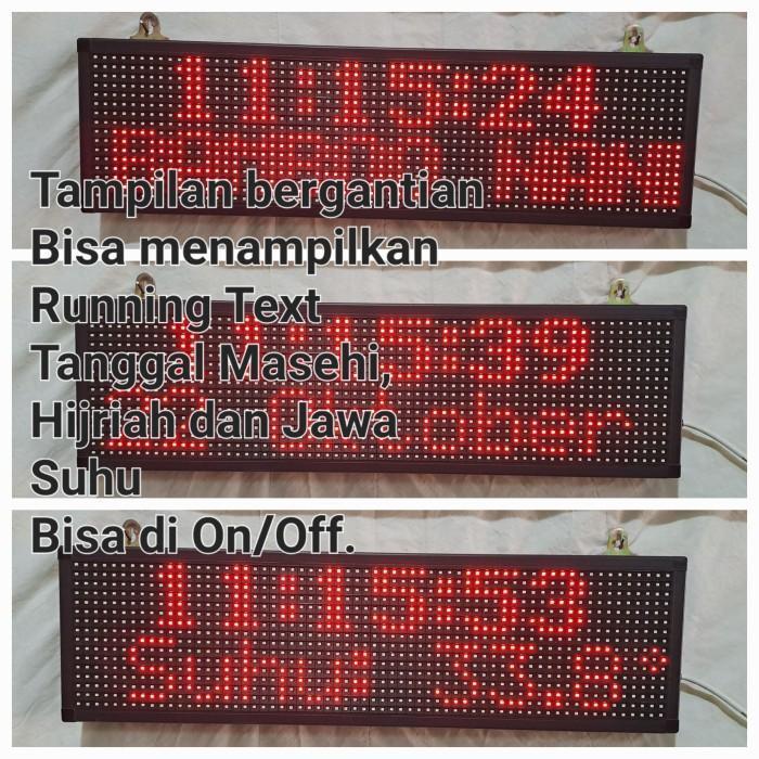 Jam dinding digital sekolah pabrik kantor dll running text Besar. Type JDSB P10 2P