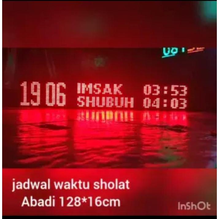 jam jadwal sholat abadi 128x16 cm