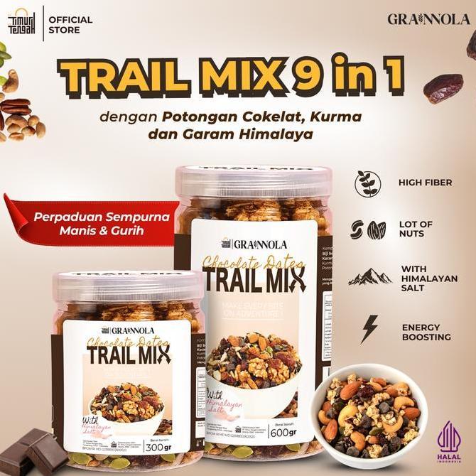 Timur Tengah 9 in 1 Trail Mix Chocolate Dates 600 gr | Almond, Walnut, Kurma, Choco Chunks, Raisin, 