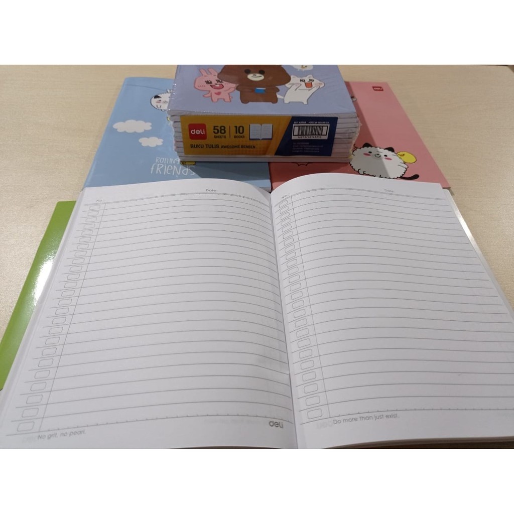 Buku Tulis Deli / 58 Lembar (1 Pack) Murah / Deli Buku Tulis Deli 58 Lembar