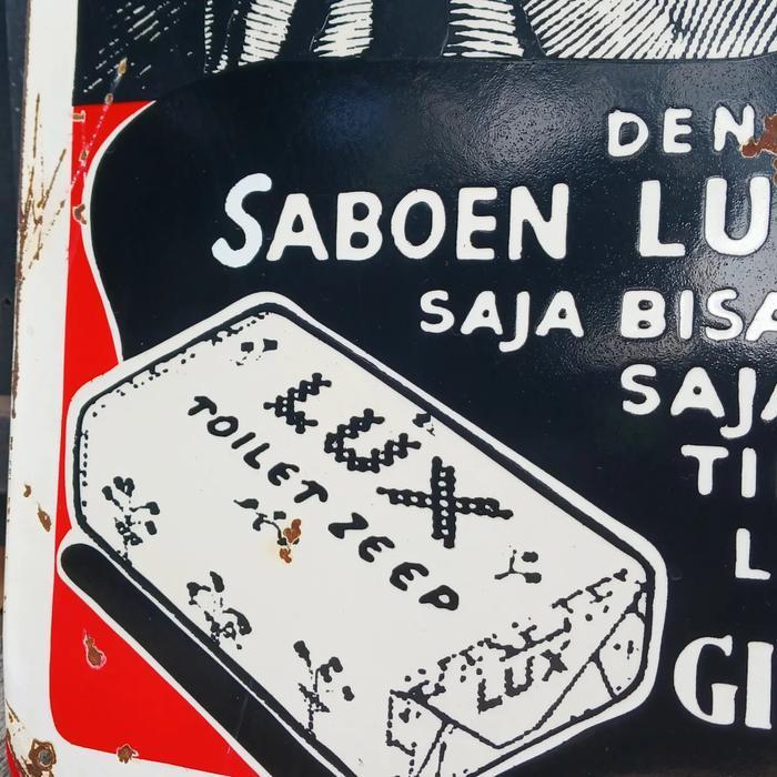 pajangan dinding iklan enamel jadul saboen lux produksi baru