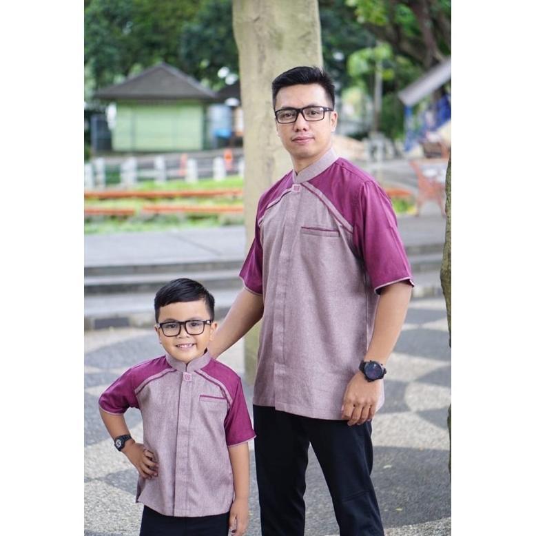 Adhipa Koko Pria Ungu Mauve Burgundy Promo Sahur