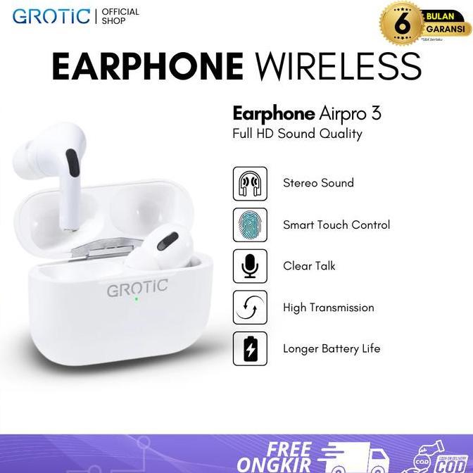 GROTIC TWS Earphone Headset Wireless In-ear Sports Earbuds