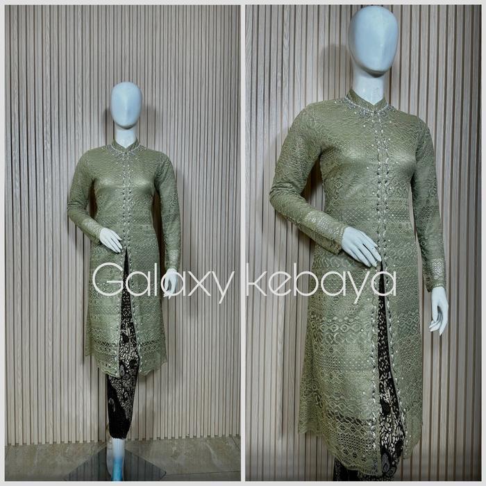 Bisa Cod - Kebaya Dania /Kebaya Shanghai Payet Full Furing /Kebaya Payet Baju Brokat Tunik Panjang