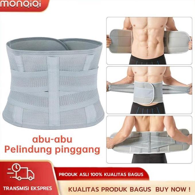OPSEROS Korset Perut Sabuk Tekanan Olahraga Lumbar untuk Pria dan Wanita dengan Tiga Dukungan Tulang
