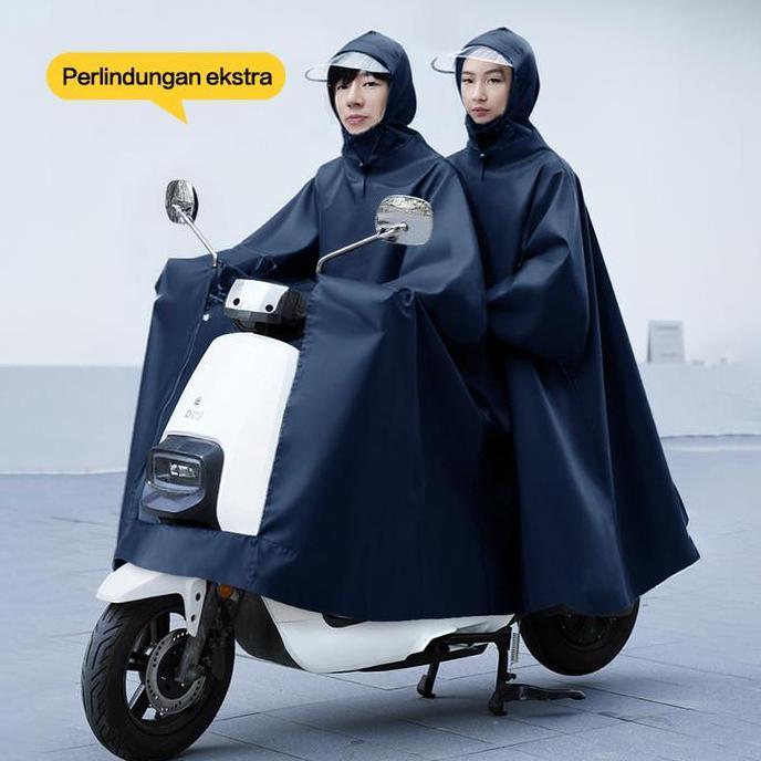 BERKUALITAS - JAS HUJAN MOTOR 2 KEPALA FULL BODY MOTOR/Jas hujan untuk dua orang di sepeda motor/Jas