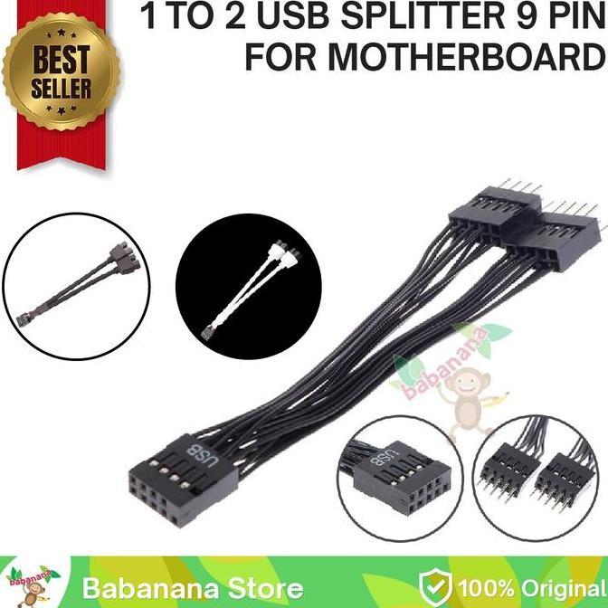Terusaja- Usb 9Pin Splitter Front Header Extension Cabang 9 Pin Extender Hub