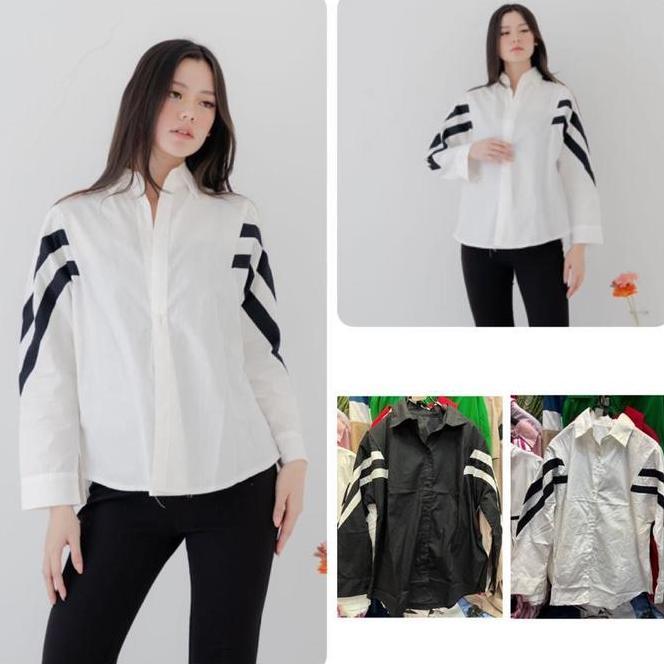 Kemeja List Katun Kemeja List Katun Poplin Wanita