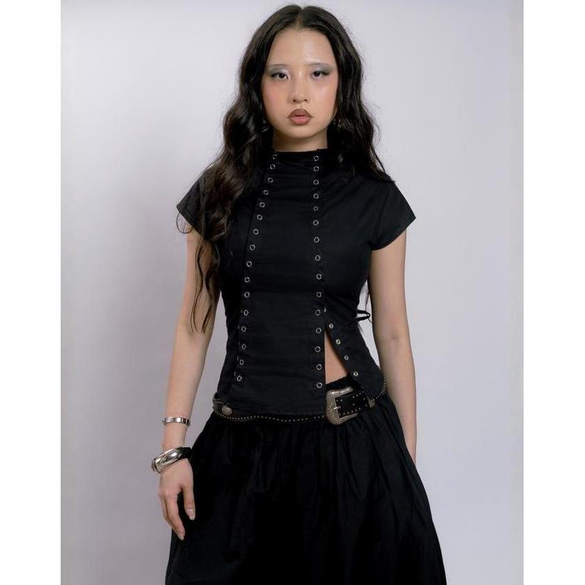 Wear Sarey - Wear Sarey Aiko Fitted Shirt Short Sleeve Vintage-Inpired