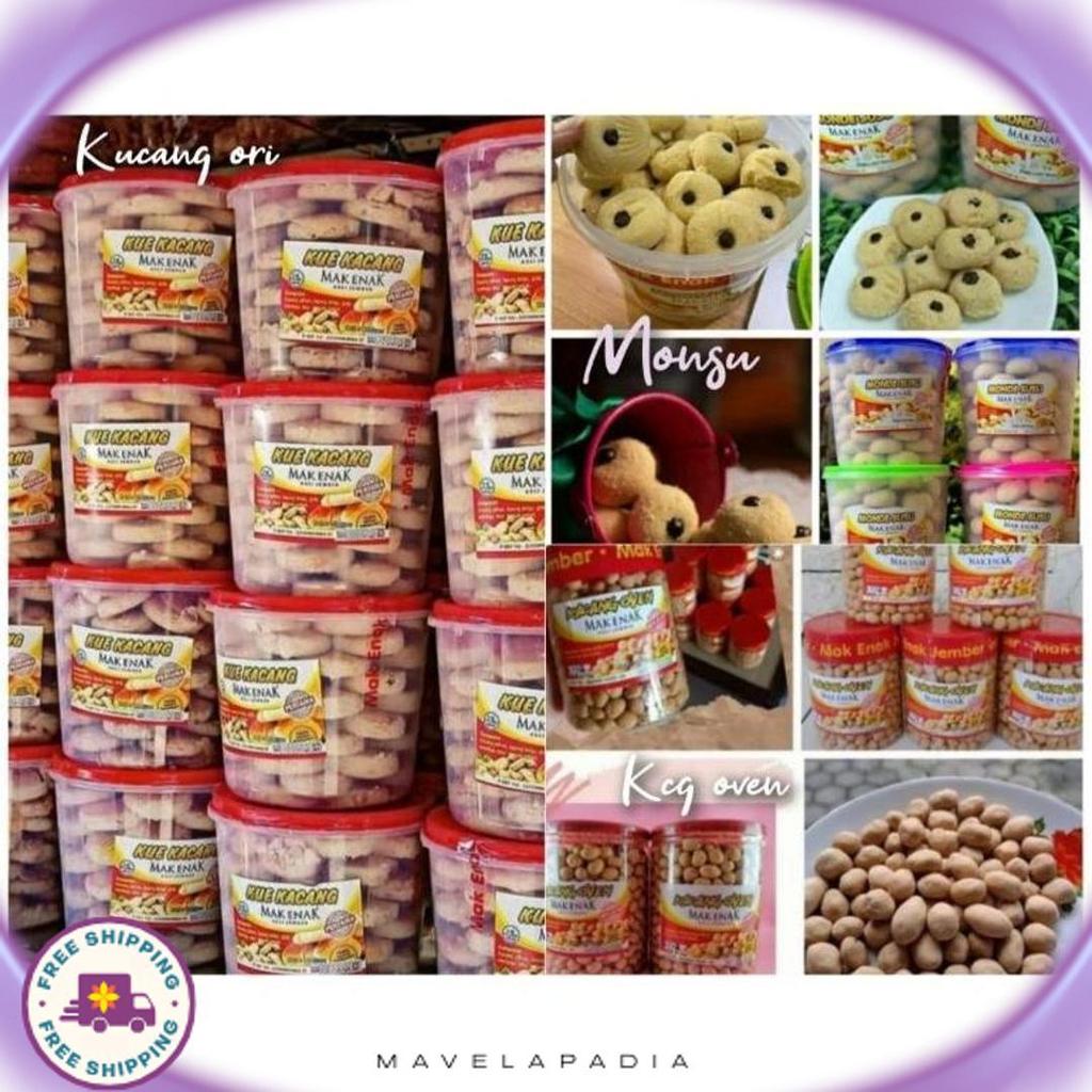 High Quality Aneka Kue Produk Mak Enak - Kue Kacang Mak Enak - Kacang Oven - Monde Susu - Lidah Kuci