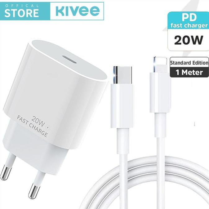 KIVEE Charger iphone PD 20W Fast Charging kepala charger usb-c for ios