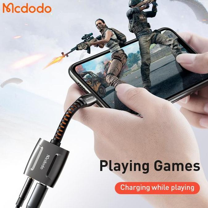 Splitter iPhone Ke Jack 3.5Mm +Lightning Audio Open Mic Ca-6340