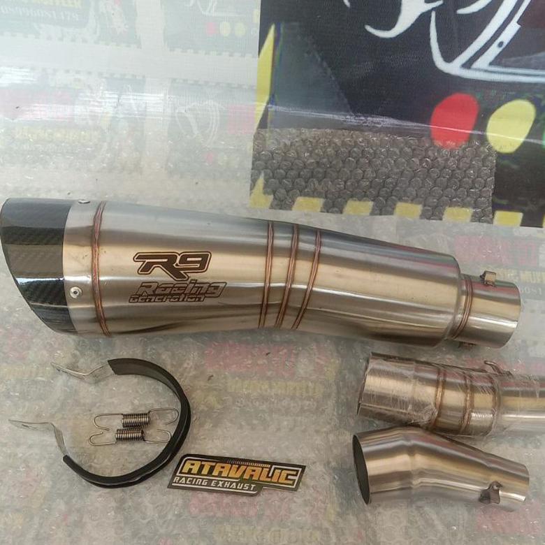 TERBARU knalpot racing R9 H2 +slipon for CBR 250R CBU Thailand ninja 250new ninja 250fi old ninja mo