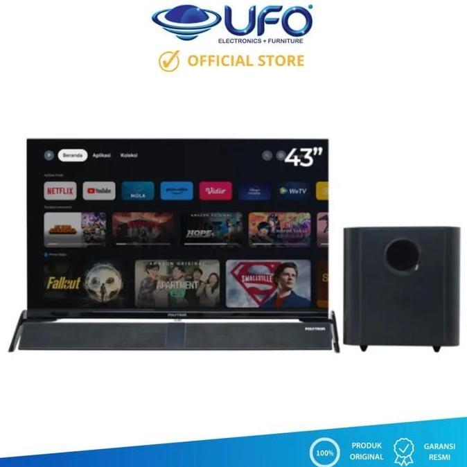 Polytron PLD43BG5058 Led Smart TV Cinemax Google TV 43 Inch