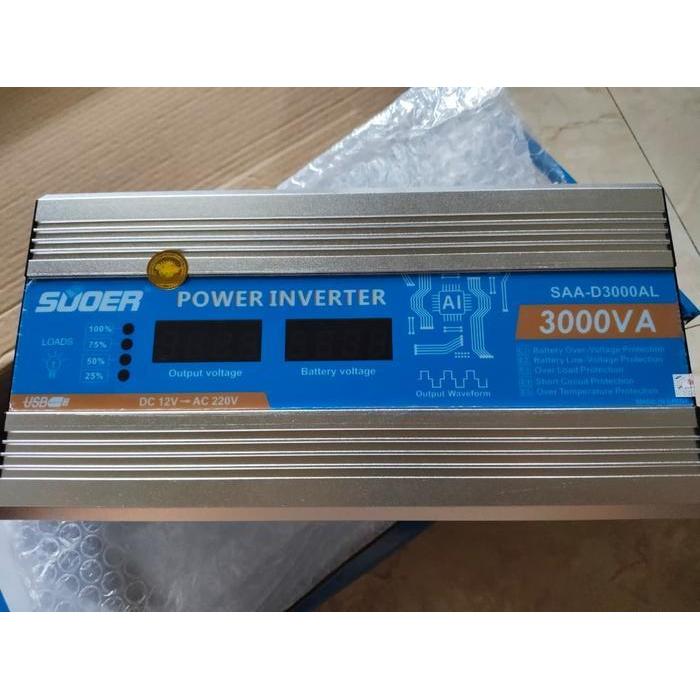 SUOER Solar Power Inverter 3000w 3000 w 3000 Watt 3000watt TERBAIK