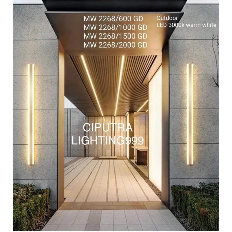 LAMPU HIAS DINDING LED MINIMALIS TERAS OUTDOOR PANJANG 1.5 METER MEWAH