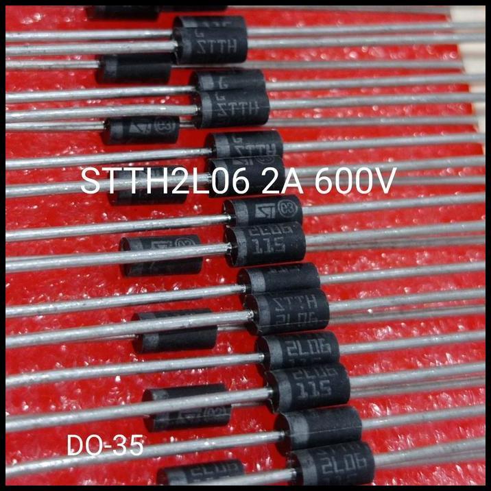 TERBARU DIODA STTH2L06 2A 600V DO-35