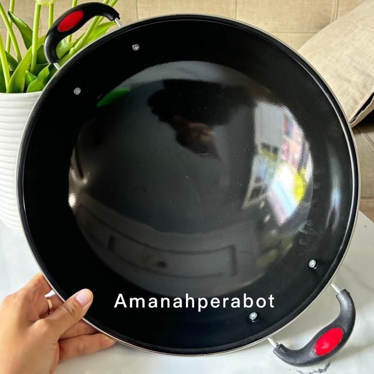 Wajan Kuping Wajan Enamel 34cm Wajan Anti Lengket Wajan Goreng Gsf 34cm Enamel