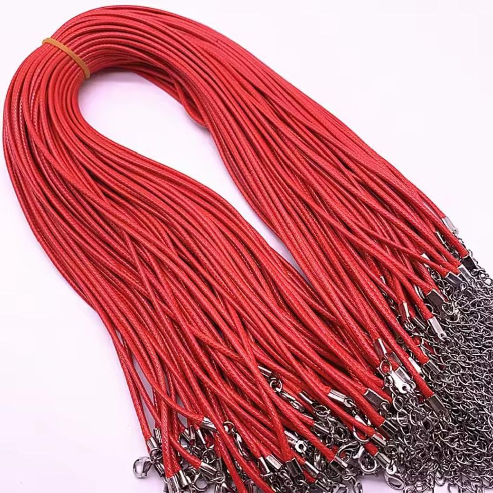 Terlaris Kalung Tali Hitam Korea Pria Wanita | Necklace Silk Leather Kalung Tali