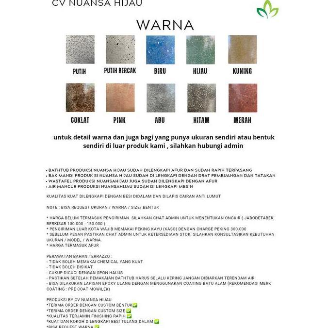 wastafel Terrazzo untuk cuci baju (putih Terrazzo)
