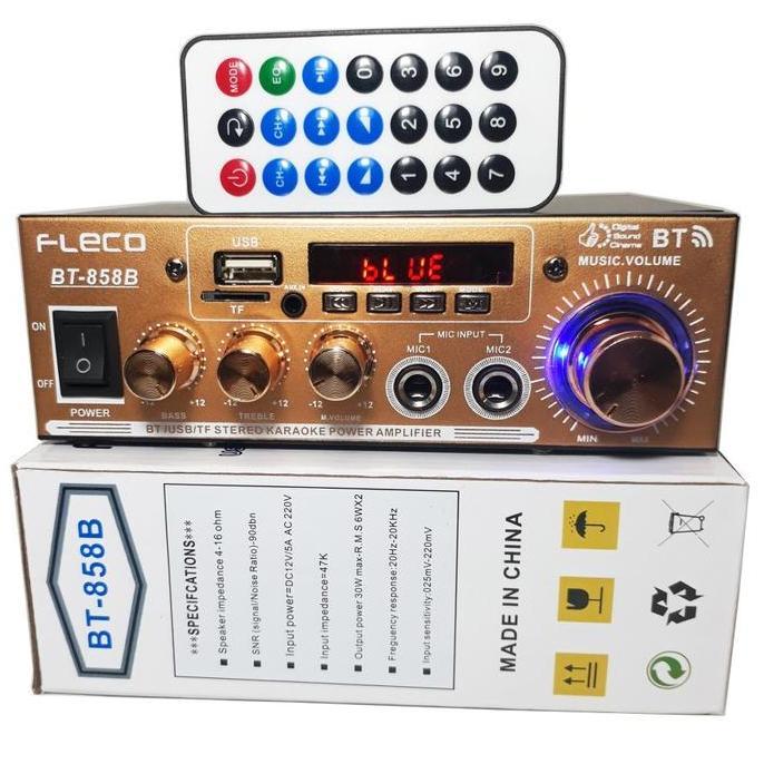 FLECO BT-858B Mini Amplifier Bluetooth Stereo Karaoke