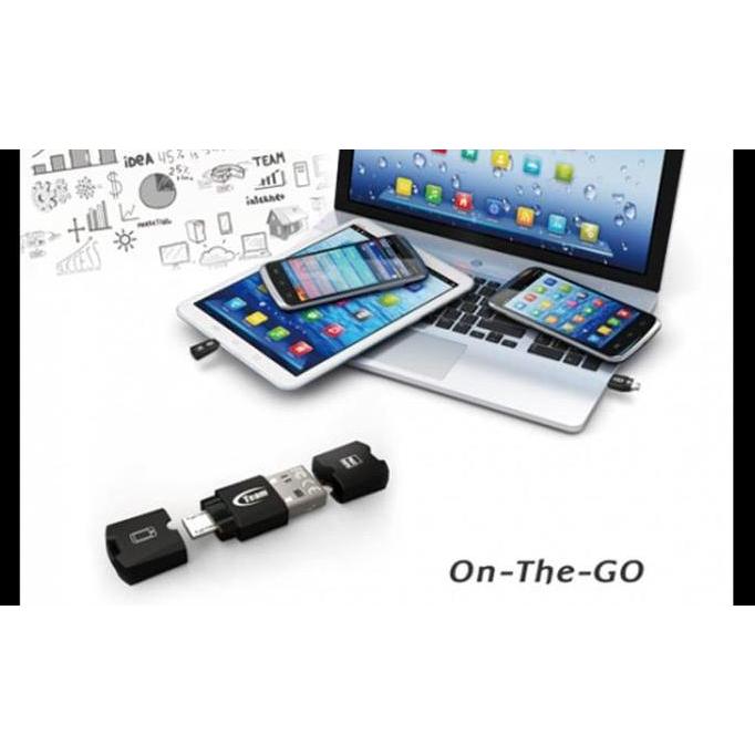 TEAM Smart Dual Drive OTG & Flashdisk Drive - Micro Sd Reader M141