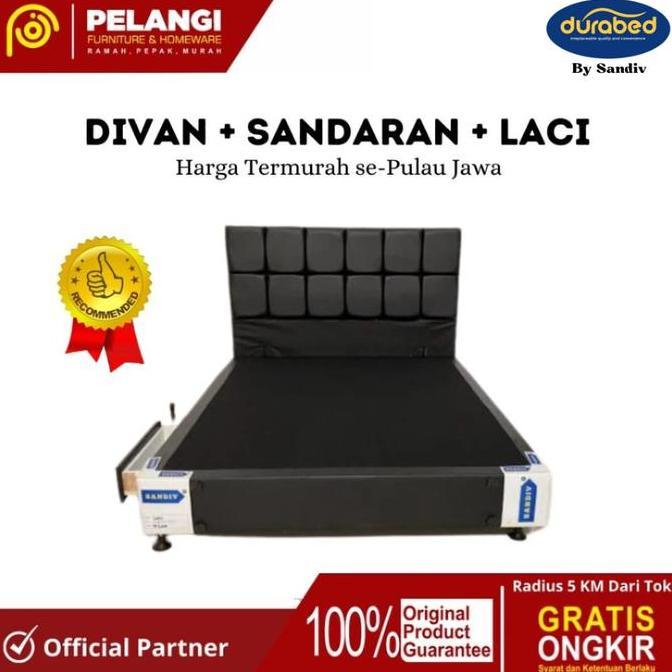 Terlaris Divan Laci Sandaran Durabed Melati | Divan Laci Minimalis | Divan Tempat Tidur | Ranjang Ka