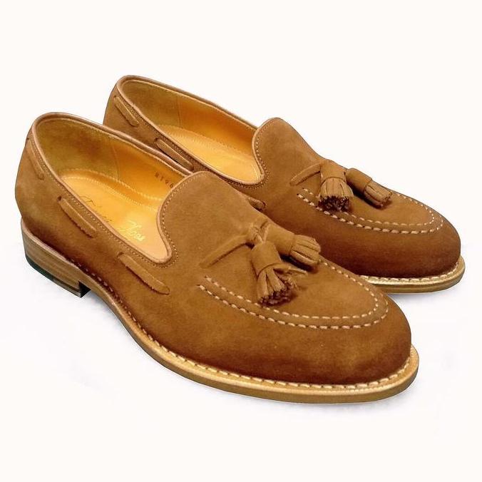 Fortuna Shoes Sepatu Kulit Pria Tassel Loafer Suede - Leather 8196