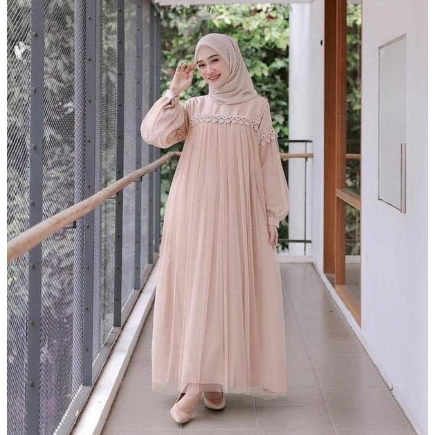 ORIGINAL XC - Maxi Nuraini / Couple Nuraini / Maxi ZOYA / Dress Maxi Tile / Gamis Muslim Terbaru