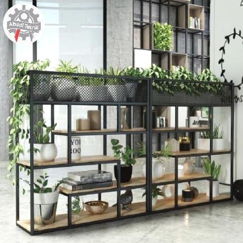 TERBARU RAK PARTISI PENYEKAT RUANGAN RAK VINTAGE INDUSTRIAL RAK PARTISI RUANGAN RAK PARTISI INDUSTRI