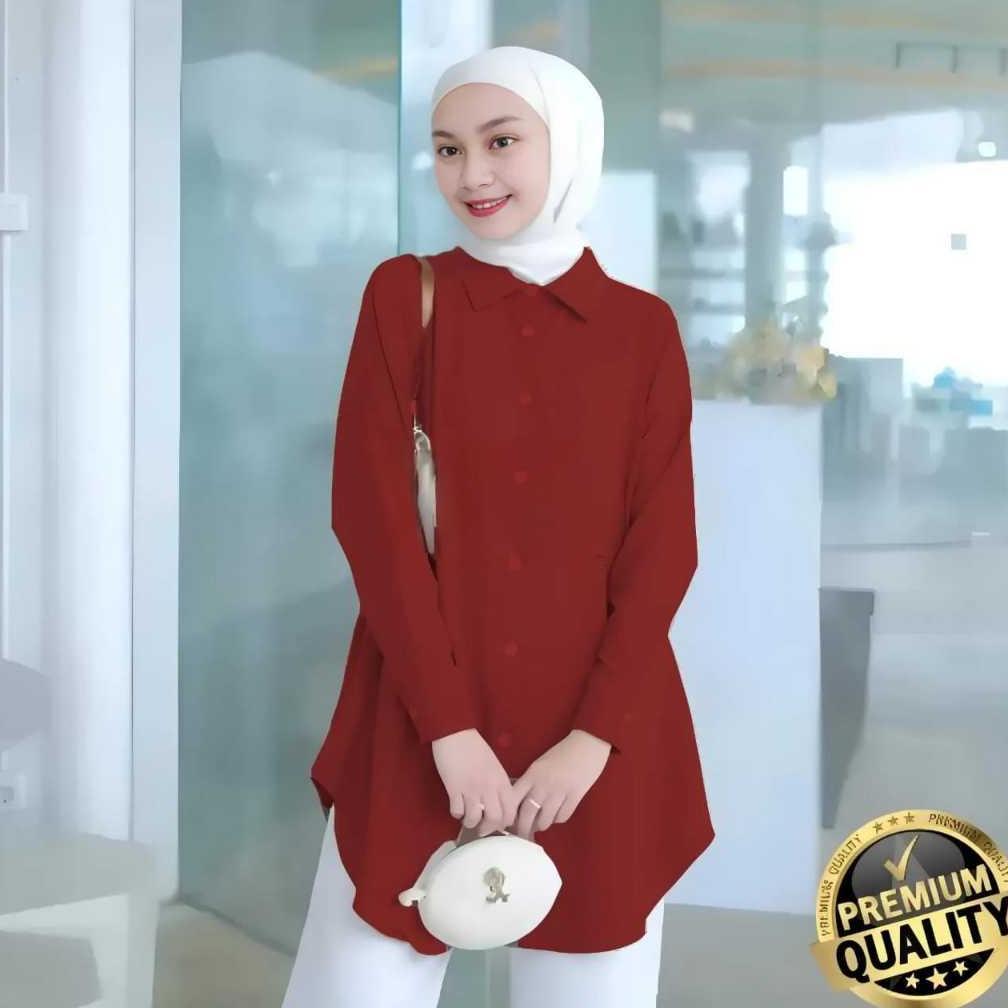 Hot Moela Tunik Rayon Premium M L Xl Xxl 4L 5L Ld 110 -140 Atasan Wanita Tunik Terbaru 2025