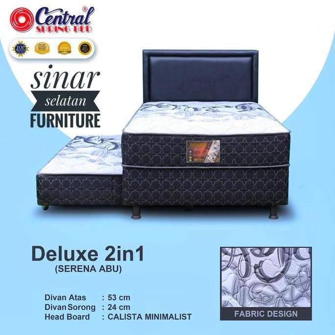 Terlaris Central Kasur Central 2In1 Duluxe Zest Spring Bed Central Gold Sorong 2 In 1 Big Mama Headb